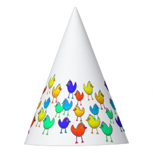 Chapeaux De Fètes Drôle oiseaux multicolores