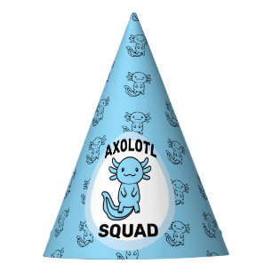 Chapeaux De Fètes Drôle petite équipe de Axolotl personnalisable ble