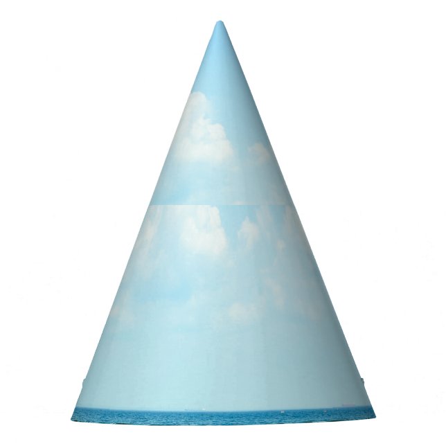 Chapeaux De Fètes Eau Océanique, Ciel bleu clair. (Devant)