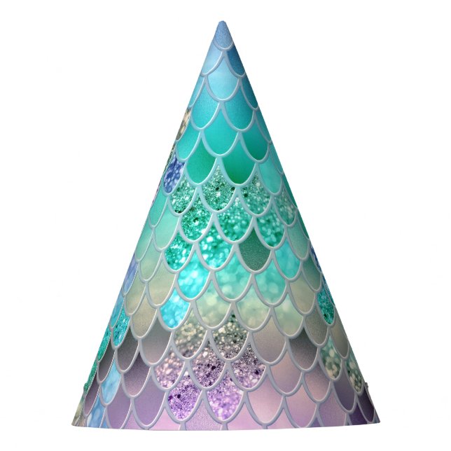 Chapeaux De Fètes Échelle de Parties scintillant de sirène d'été #8  (Devant)