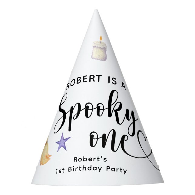 Chapeaux De Fètes Éffrayant Un Halloween Premier anniversaire (Devant)