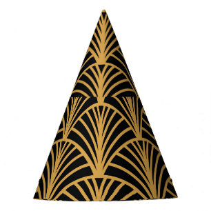 Chapeaux De Fètes Elégant Art Déco, ornement doré sans soucis.