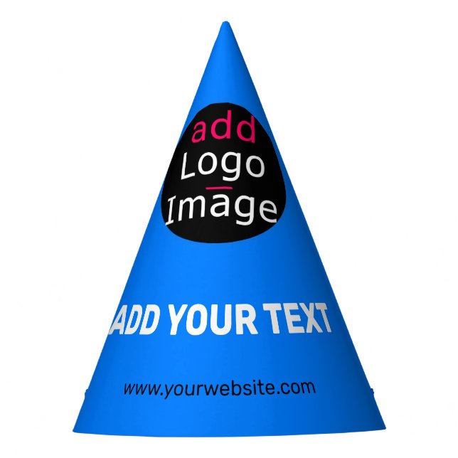 Chapeaux De Fètes Élégant Professionnel Drôle Personnalisé Bleu d'en (Devant)