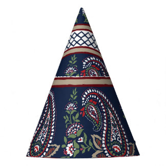 Chapeaux De Fètes Elégante Marine Paisley : Conception des frontière