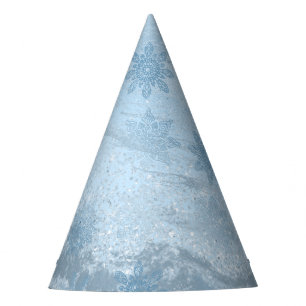 Chapeaux De Fètes Élégante parties scintillant en marbre bleu moti
