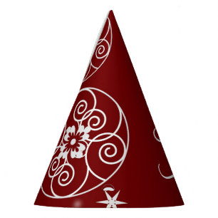 Chapeaux De Fètes Élégantes Étoiles Ornements Blancs de Fête de Noël