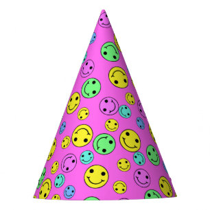 Chapeaux De Fètes Emoji souriant face II Casquette du parti rose