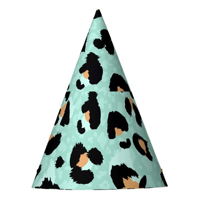 Chapeaux De Fètes Empreinte de léopard, motif animal (Devant)