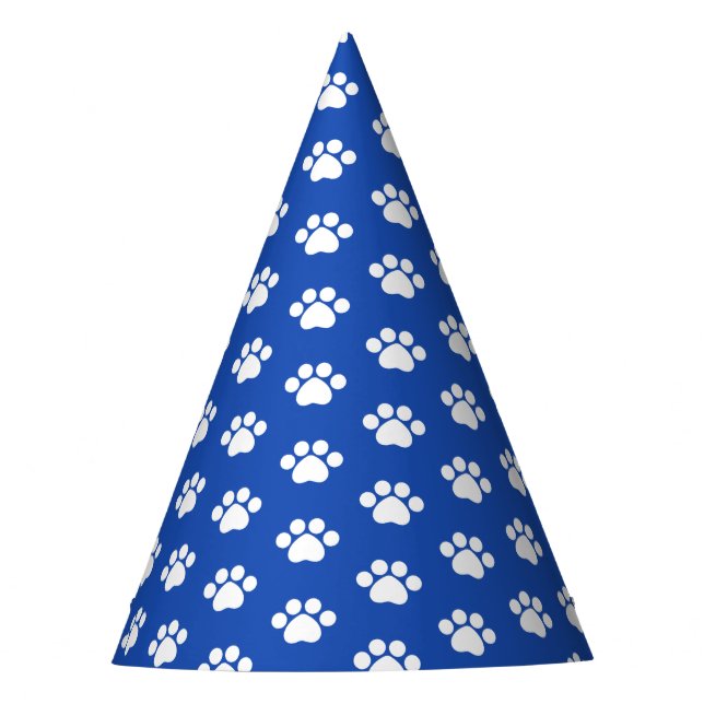 Chapeaux De Fètes Empreinte de patte - bleu (Devant)
