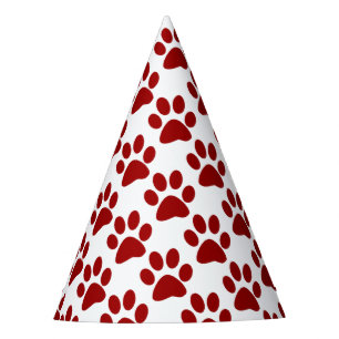 Chapeaux De Fètes Empreinte de patte rouge