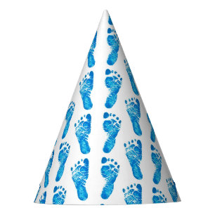 Chapeaux De Fètes Empreintes Bleues Bébé