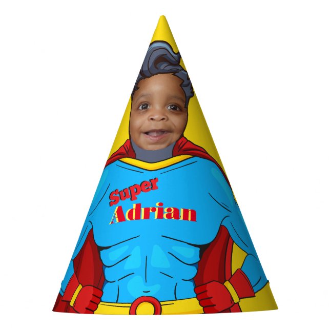 Chapeaux De Fètes Enfants Casquette papier Superhero Anniversaire (Devant)