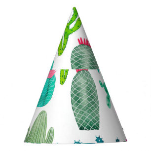 Chapeaux De Fètes Ensemble de cactus aquarelle : Collection artistiq