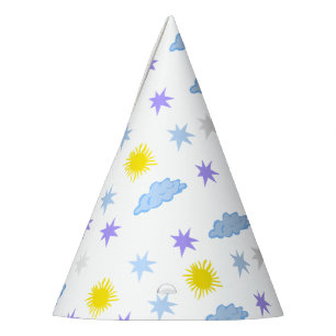 Chapeaux De Fètes Ensoleillé, Nuageux, Starry Motif météo drôle