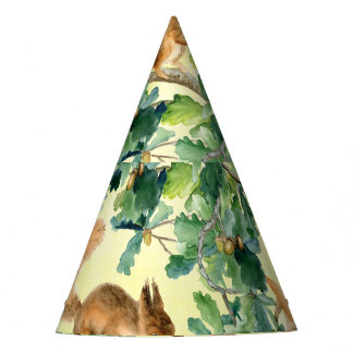 Chapeaux De Fètes Equipe aquarelle, chêne motif sans soudure.