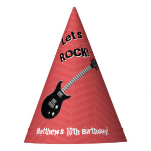 Chapeaux De Fètes Étoile rock guitare