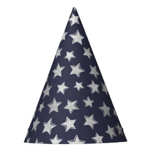 Chapeaux De Fètes Etoiles brillantes d'argent - Casquette du Blue Ar