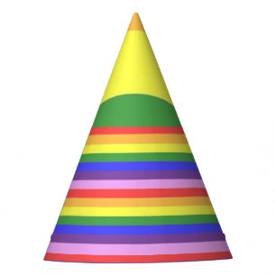 Chapeaux De Fètes Excellente qualité Rainbow Stripe Bright Colors