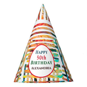 Chapeaux De Fètes Fabuleux 50e anniversaire coloré moderne Personna