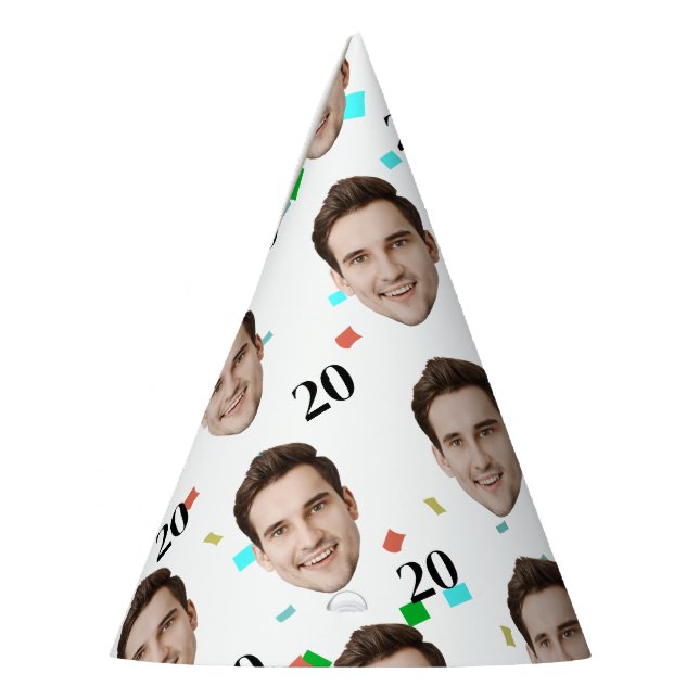 Chapeaux De Fètes Face personnalisée 20e 30e 40e 50e 60e 70e anniver (Gauche)