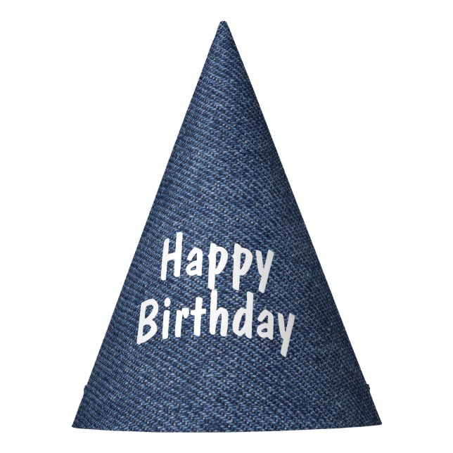 Chapeaux De Fètes Félicitations pour l'anniversaire de Denim (Devant)
