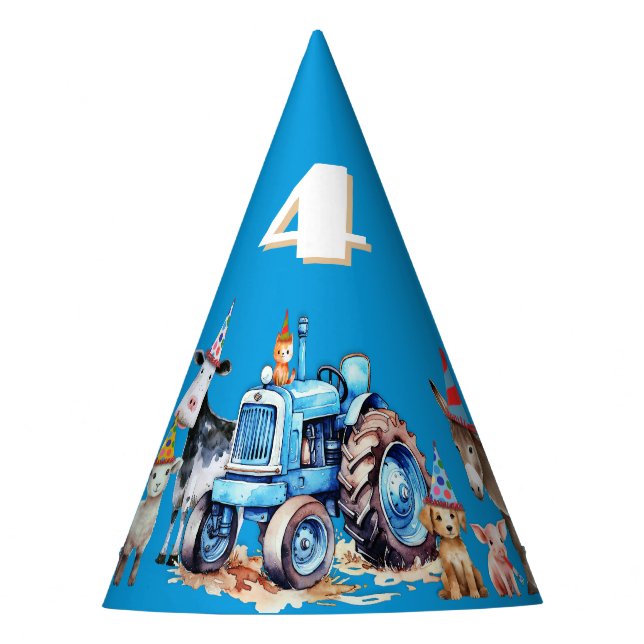 Chapeaux De Fètes Ferme Anniversaire Barnyard Animaux fête casquette (Devant)