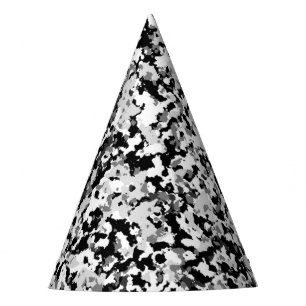 Chapeaux De Fètes Fête Camouflage noir gris blanc arctique