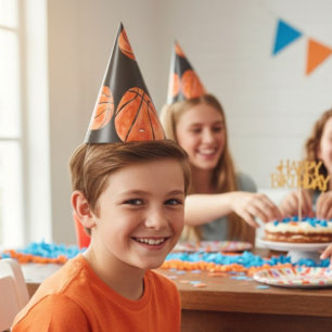 Chapeaux De Fètes Fête d'anniversaire 10 ans garçon sports basket-ba