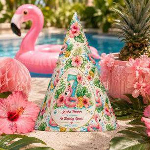 Chapeaux De Fètes Fête d'anniversaire 7 ans au bord de la piscine au