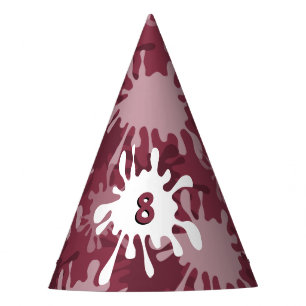 Chapeaux De Fètes Fête d'anniversaire 8 ans Papier Tache de peinture