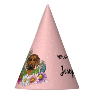 Chapeaux De Fètes Fête d'anniversaire avec un chien Rhodesian Ridgeb