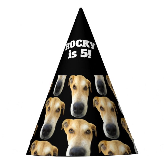 Chapeaux De Fètes Fête d'anniversaire de chien Photo personnalisée p (Devant)