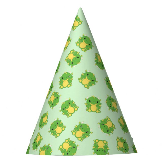 Chapeaux De Fètes Fête d'anniversaire de dragon vert (Devant)