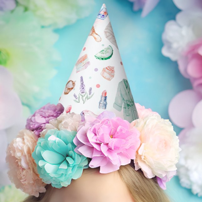 Chapeaux De Fètes Fête d'anniversaire de fille au spa (Créateur téléchargé)