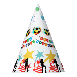 Chapeaux De Fètes Fête d'anniversaire de fille de football, Cadeau d