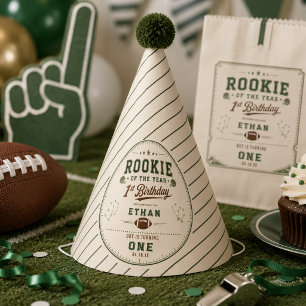 Chapeaux De Fètes Fête d'anniversaire de Football Green Rookie 1ère