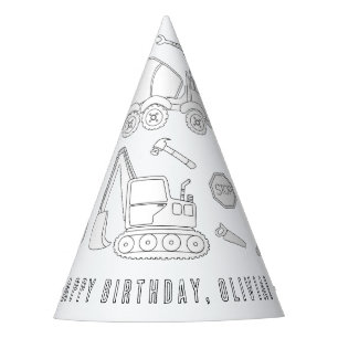 Chapeaux De Fètes Fête d'anniversaire de la construction - Colorez v