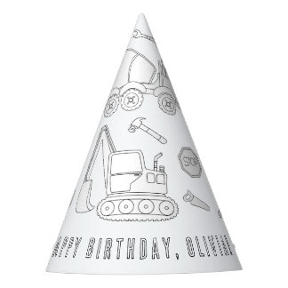 Chapeaux De Fètes Fête d'anniversaire de la construction - Colorez v