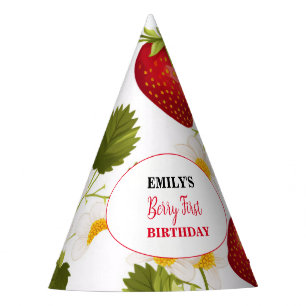 Chapeaux De Fètes Fête d'anniversaire de la fraise Berry Sweet