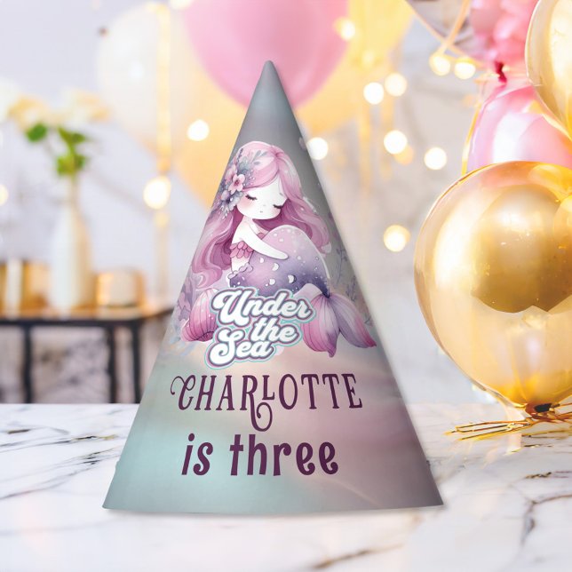 Chapeaux De Fètes Fête d'anniversaire de la sirène magique (Créateur téléchargé)