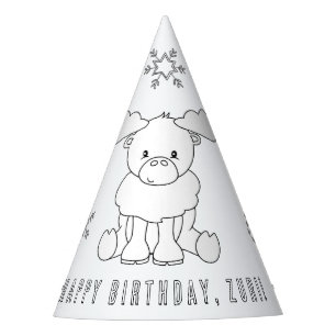 Chapeaux De Fètes Fête d'anniversaire de l'orignal - Couleur votre p