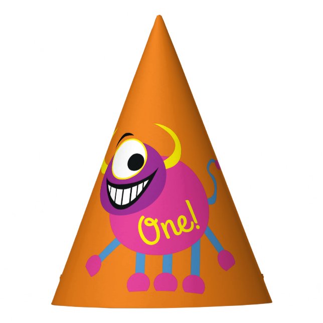 Chapeaux De Fètes Fête d'anniversaire de Monster (Devant)