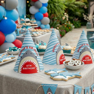 Chapeaux De Fètes Fête d'anniversaire de morsure de requin tout âge