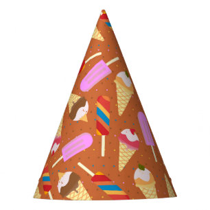 Chapeaux De Fètes Fête d'anniversaire de motif d'été de crème glacée