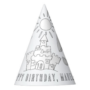 Chapeaux De Fètes Fête d'anniversaire de plage - Couleur votre propr