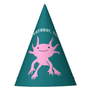 Chapeaux De Fètes Fête d'anniversaire de salamandre rose Axolotl mig