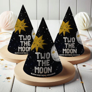 Chapeaux De Fètes Fête d'anniversaire des deux enfants pour la Lune
