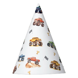 Chapeaux De Fètes Fête d'anniversaire des Enfants Monster Trucks