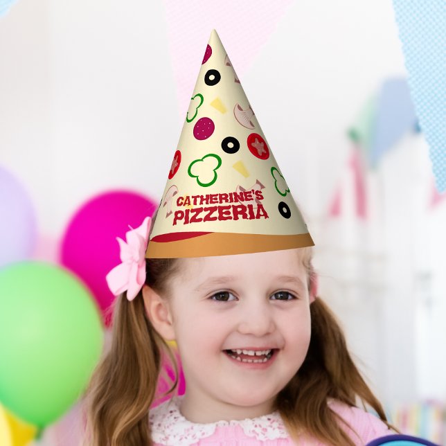 Chapeaux De Fètes Fête d'anniversaire des enfants Pizza Party (Créateur téléchargé)