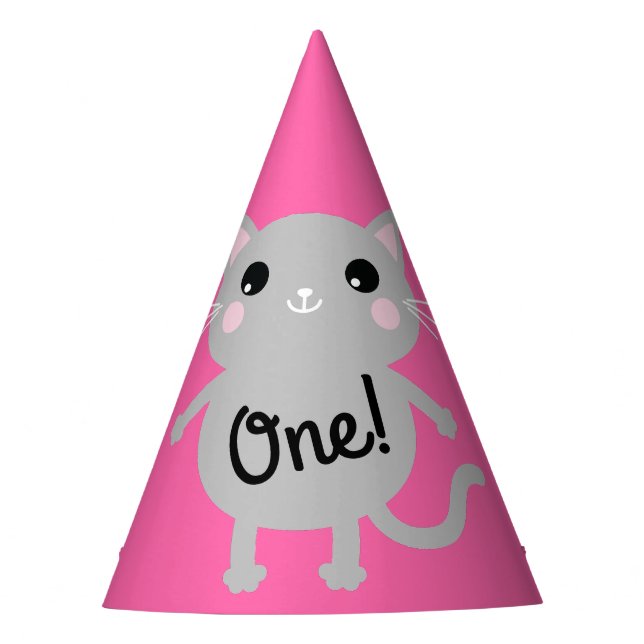 Chapeaux De Fètes Fête d'anniversaire du chat (Devant)